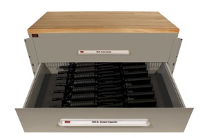 Lyon launches their new MDC (modular drawer cabinet) weapons storage cabinet.  