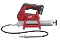 The 2446-21XC M12 Cordless Grease Gun is capable of delivering over 8,000 PSI max operating pressure for heavy duty applications.