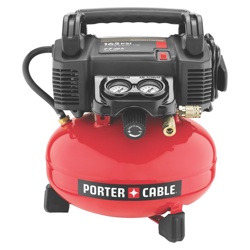 PORTER-CABLE’s new C2004-WK 165 PSI, Four-Gallon Compressor breaks a new barrier for standard hand carry compressors, packing more useable air than previous models (165 pounds per square inch) and faster recovery (2.6 standard cubic feet per minute) bundled into a lighter weight, easier to carry package, while reducing operation noise level. More information is available at www.deltaportercable.com. 
