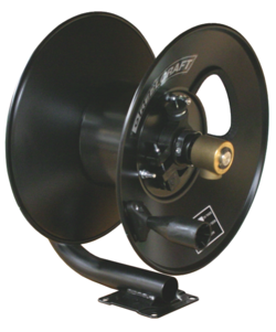 Reelcraft’s new Series CT hose reels conveniently stores longer lengths of high pressure wash hose. 