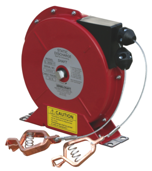Reelcraft’s static discharge reels are used to ground equipment operating in hazardous atmospheres. 