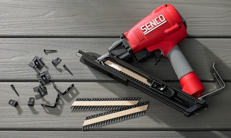 With SENCO’s new SHD150XP deck builders can now install SENCO Mantis brand hidden deck clips up to 80% faster than traditional fastening methods.
